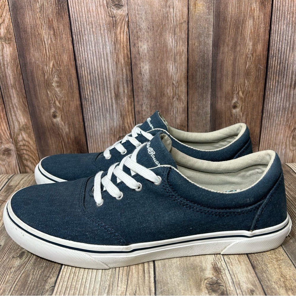 Eddie Bauer Women's Dustdingo Chatam Blue Canvas Sneakers Boat Shoes Size 9